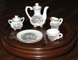 Avon "Currier and Ives" miniature tea set