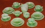 Arko Agate Childrens Disshes. 4pc Place Setting, Service for 4: Plate, Bowl, Cup & Saucer w/Pitcher, Sugar & Creamer (19) Pieces