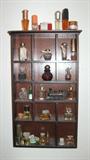 What-Not Wall Shelf with small - miniature perfume bottles