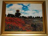 Giclee on Canvas "Field of Poppies" by  Clande Monte' (30"W x "4"H)