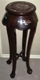 Rosewood Oriental Mother-of-Pearl Inlaid Plant Stand (36"H x 19"D)