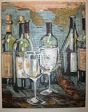 Giclee Print on Canvas "Wine" Still Life
