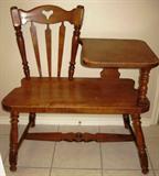 Hard Rock Maple "Gossip" Telephone Bench