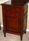 Cherry Finish 2-Drawers over single door Night Stand/Comode
