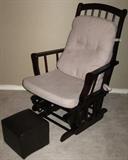 Espresso Finish Glider Rocker with Original Foot Stool (not Shown)