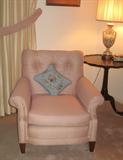 Pink Check Easy Chair.