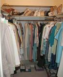 Closet full of quality and vintage clothes, purses and shoes
