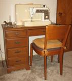 student desk and Singer Zig-Zag Touch-n-Sew Sewing Machine