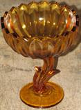 Indiana Glass Pedestal Amber Compote