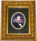 Beautiful Antique Ornate Gold Leaf Frame with 1886 Antique Portrait