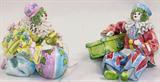 Handmade/Painted in Italy for Gumps Porcelain Clown Figurines