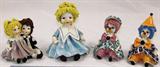"Zampiva" Signed Handmade in Italy: 
Boy & Girl (3,5" H x 4"W)Porcelain Doll Figurine 5"H x 4.5"W)
2 Porcelain Clown Figurines