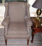 One of a Pair of Wing Back Chairs