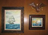 Wall Arrangement of 2 Oil on canvas original art works.
