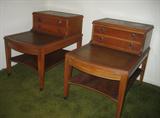 Mahogany, 2-drawer Step end tables