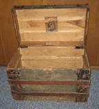 Open View of Antique Trunk