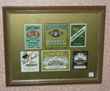 Framed Vintage Jack Daniels Labels