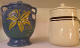 McCoy Kitchenware Stonecraft Canister
Cookie Jar & Hand Painted Day Lily "Ransburg"? Cookie Jar