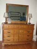 Flanders Furniture, Fort Smith Arkansas Maple Double Dresser With Mirror