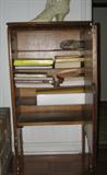 Open View of Antique Oak Music Cabinet