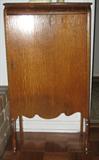 Antique Oak Music Cabinet