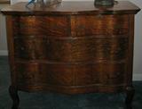 Closer View of the Oak Serpentine Front Low-boy Chest