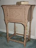 Vintage 1920's Era Mahogany Smoking Stand. The humidor metal panels have been removed and the stand has been painted.