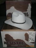 White Resistol 12X Beaver Mint Cowboy Hat.