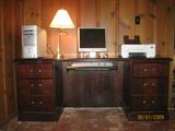 Mahogany, solid wood computer desk