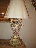 One of a pair of Capodimonte Lamps
