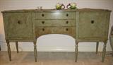 Continental Reproduction Green Paint Hipple White style Side Board