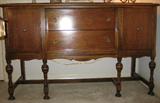 Antique Mahogany William & Mary Style Side Board