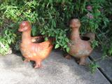 Large Terra Cotta Duck Planters