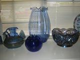 Blue and Carniva Glass including Indiana Glass