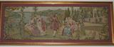 Court Yard Garden Scene Framed Tapestry