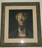 Great 1954 Framed Clown Picture