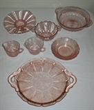 Collection Pink Depression Glass
