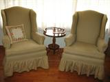 Great Pair Matching Wind Back Chair