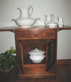 Drop Side Server show with Alfred Meakin 6pc Wash Bowl Set