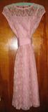 Vintage Pink Lace Dress With Matching Slip