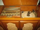 Inside View of Vintage Maple Console Stereo