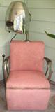 1950-60's Vintage Pink Vinyl Hair Dryer with reclining Foot Rest