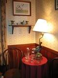 View of Geese Collection with Goose Lamp and 1 of 4 Bend Wood Chairs