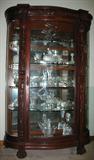 Monumental china cabinet with serpentine front and two curved sides.Featured on page 105 of the Nancy N. Schiffer