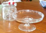 Cut/etched Crystal Marmalde Jar & Cheese Dish