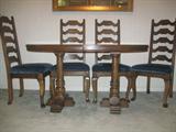 Drexel Dining Table with 6 side chairs & 2 - 20 " leaves 