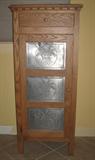 Oak Jelly Cupboard with Punched Tin door panels