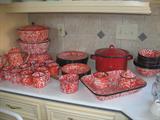 Some of the Red & White Graniteware Available