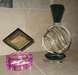 Val Teal 1970's Lucite Sculpture of Large Perfume Bottles