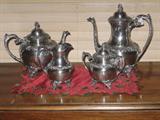 Rogers Bros "Heritage" Silver Plate Teaset